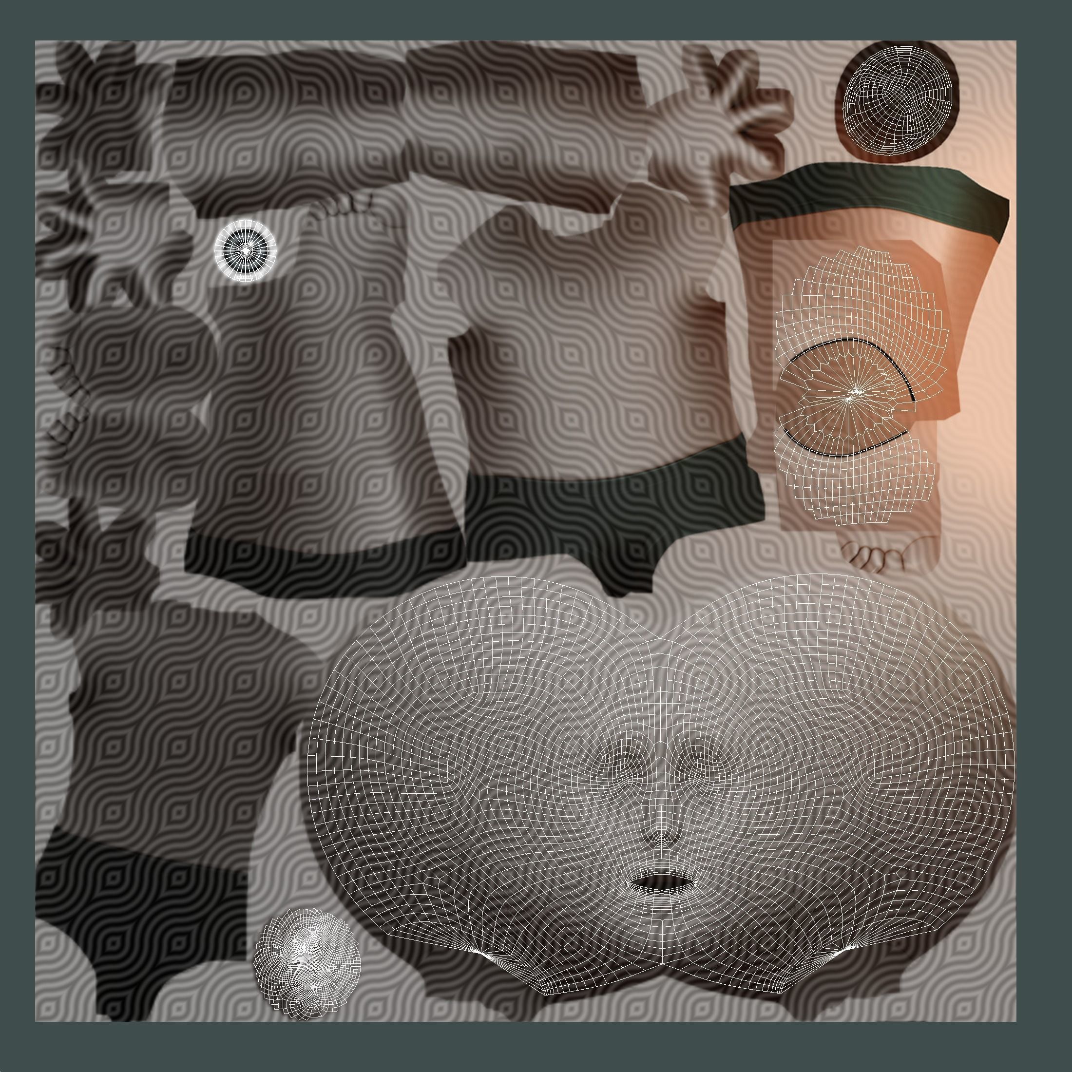 Short Hairstyle Cartoon Young Man Boy Head Icon 3D model 3D model_25