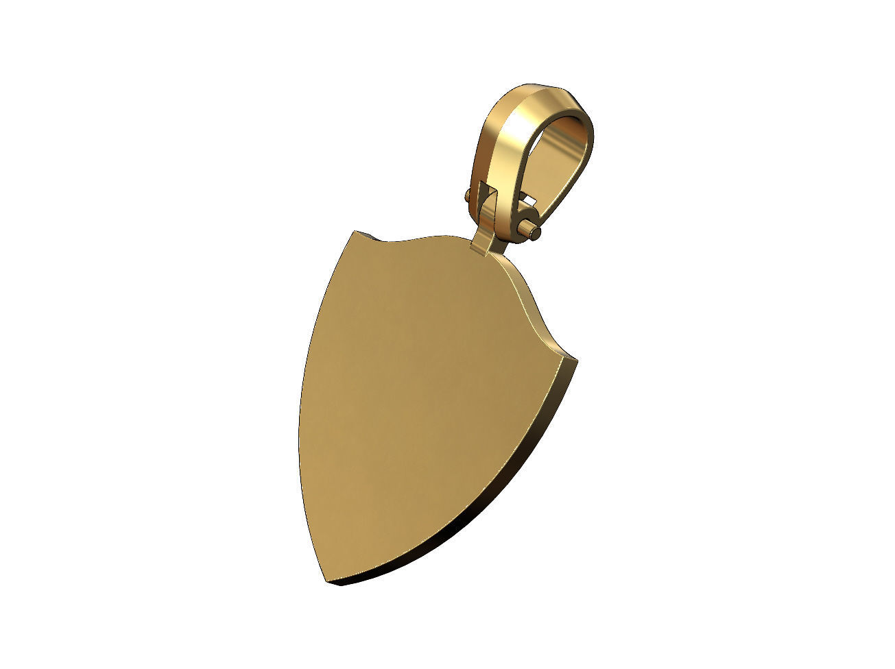 Piston gear shield memory pendant with bail 3D print model_3