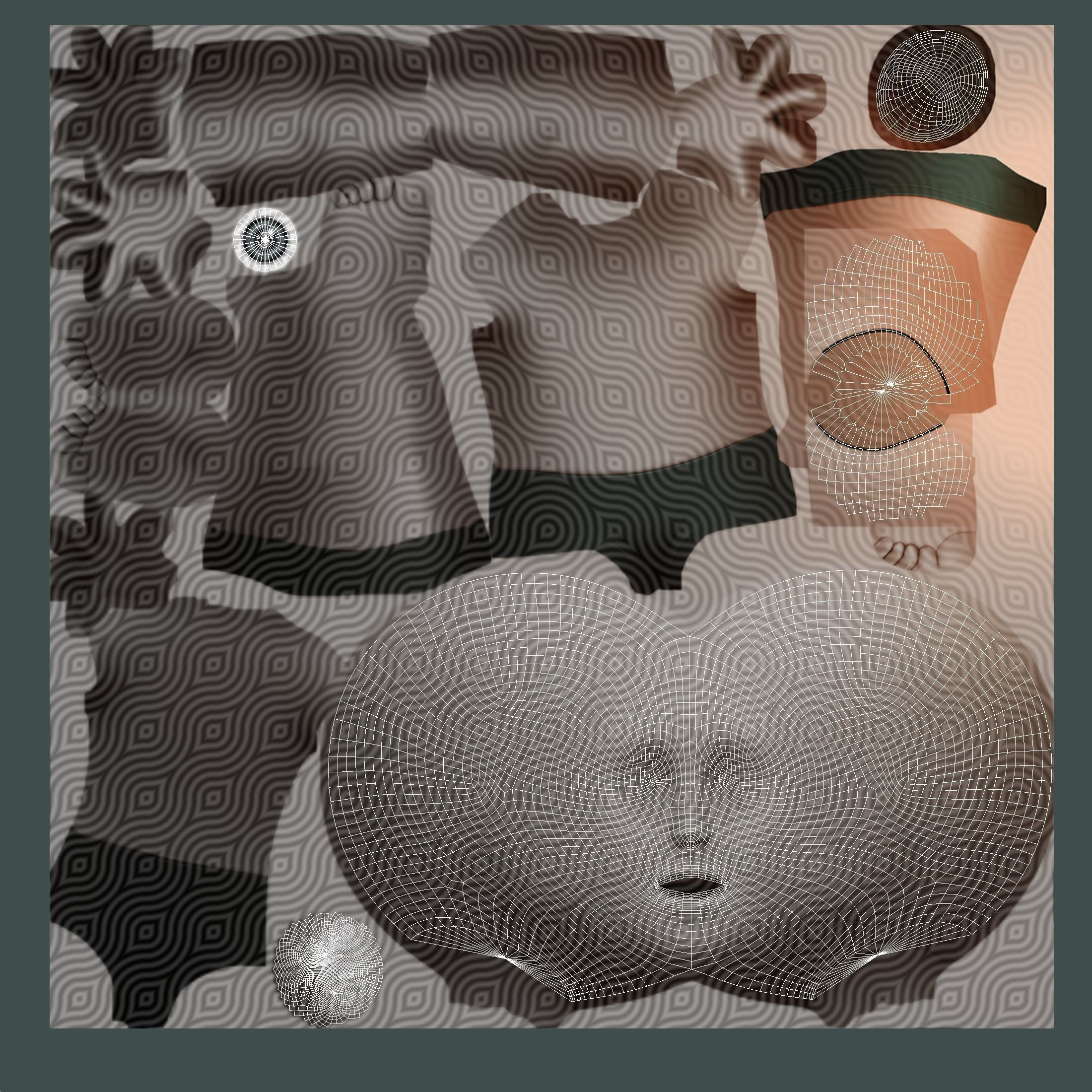 Short Hairstyle Cartoon Young Man Boy Head Icon 3D model_20