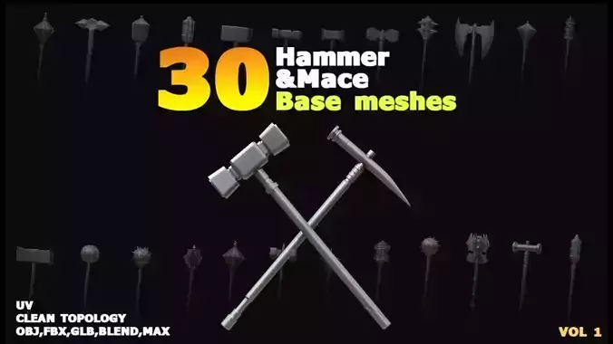 base mesh melee wepon collection