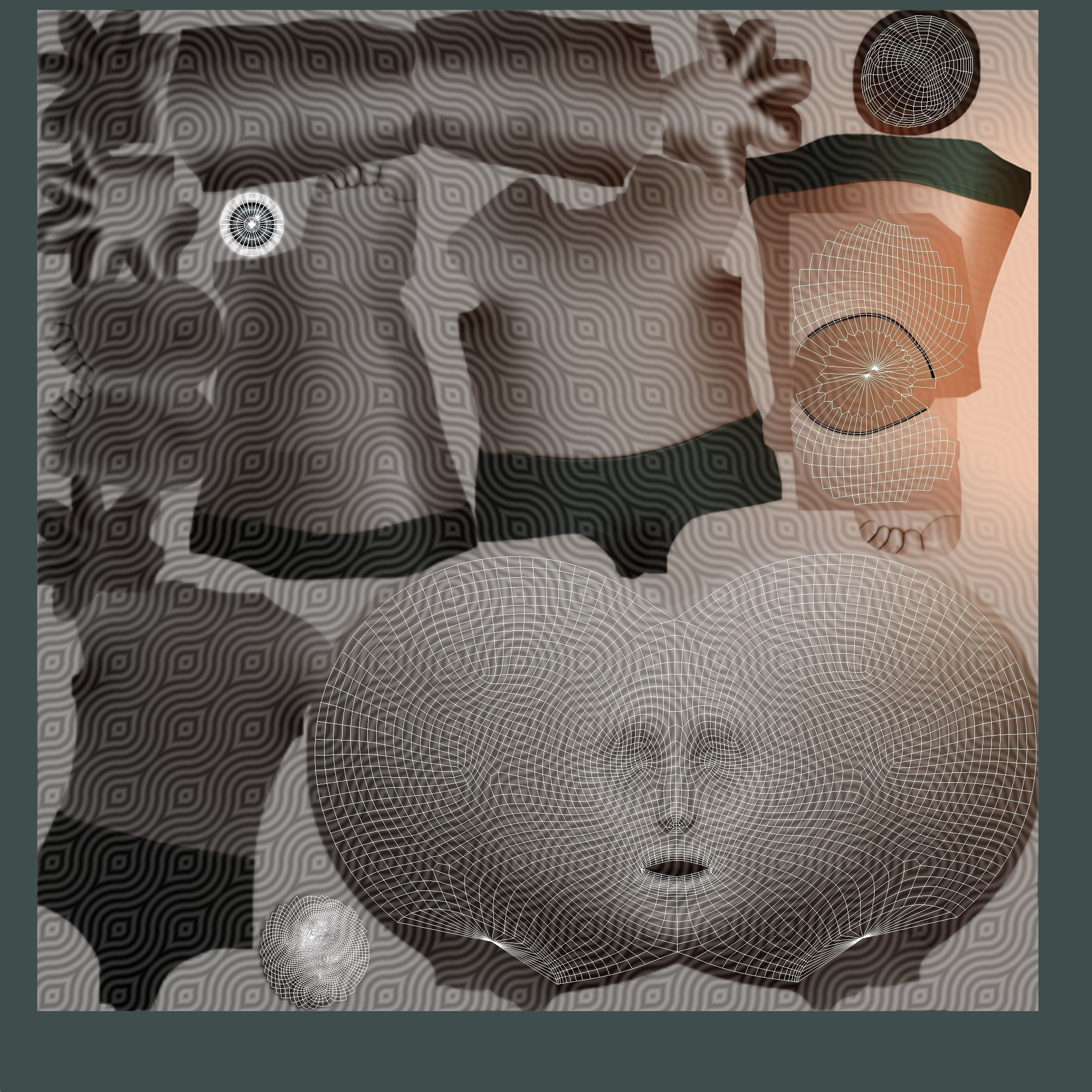 Short Hairstyle Cartoon Young Man Boy Head Icon 3D model 3D model_25