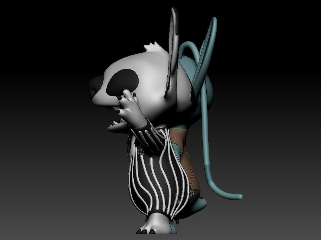 Stitch and Angel halloween 3D print model_5