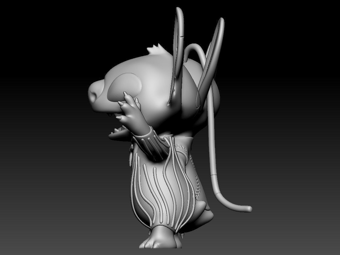 Stitch and Angel halloween 3D print model_6