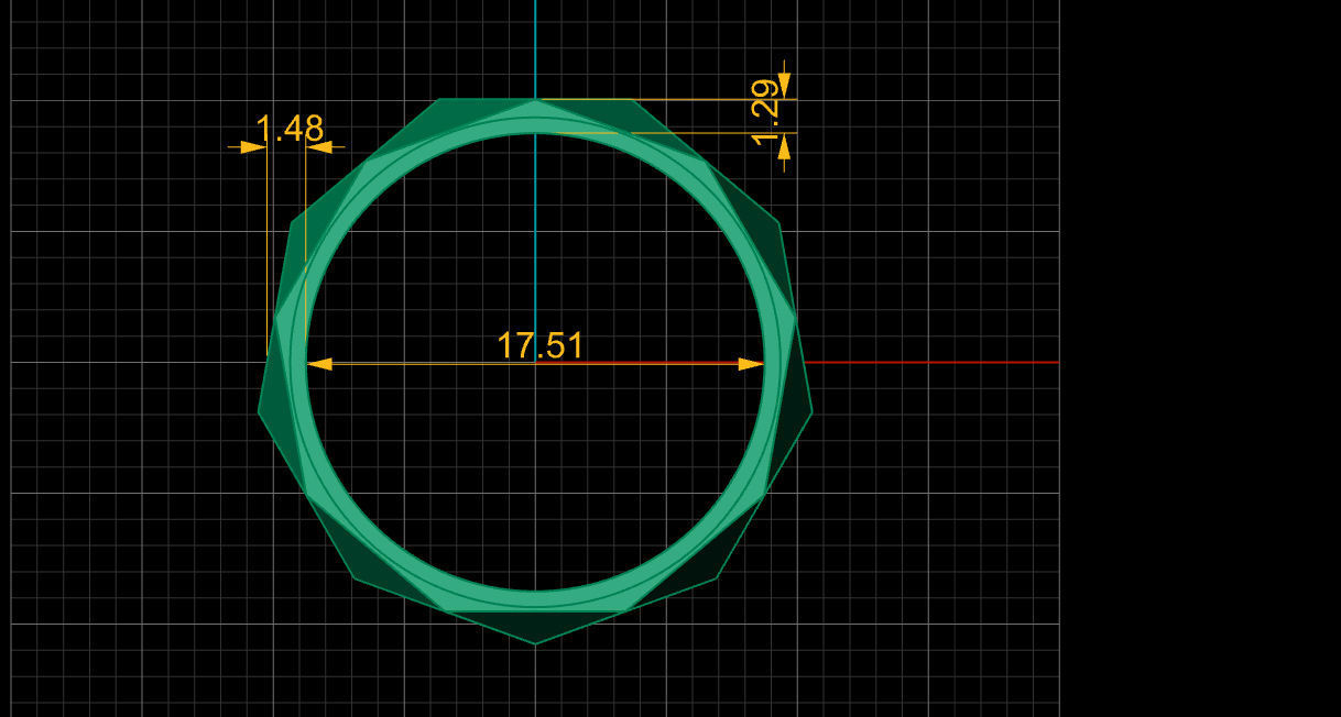 Facet ring 3D print model_5