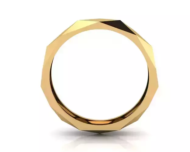 Facet ring 3D print model