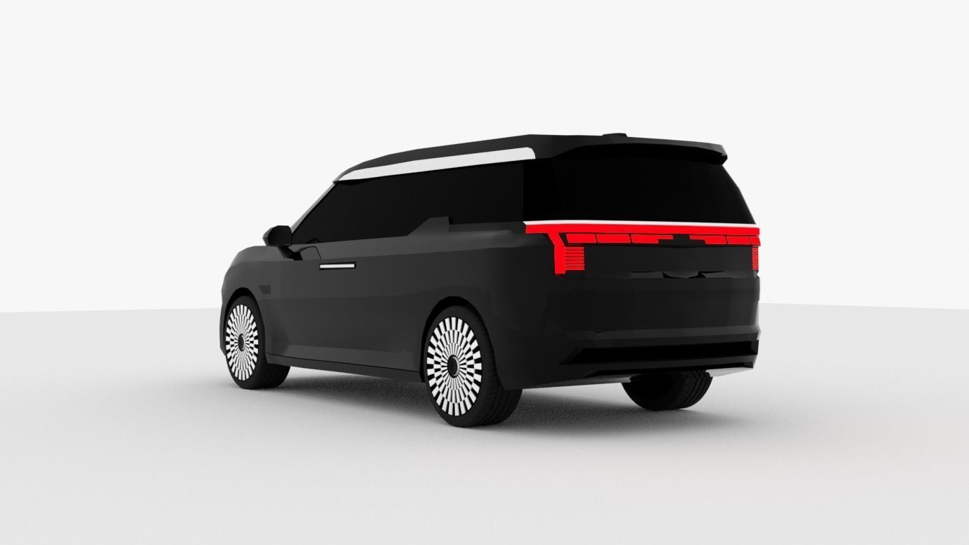 ZEEKR 009 Low-poly 3D model_3