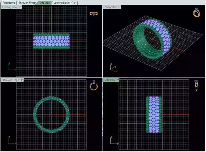 three row stone  3dmodel 3D print model