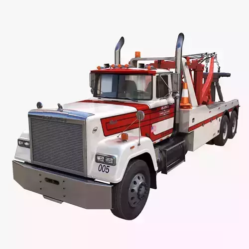 SuperLiner Wrecker Low-poly 3D model