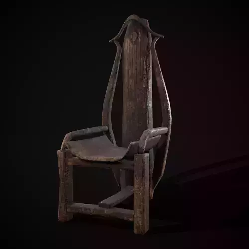 Tall Driftwood Chair Low-poly 3D model