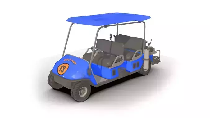 Golf Cart Low-poly 3D model