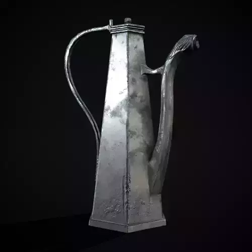 Pewter Wine Pitcher Low-poly 3D model