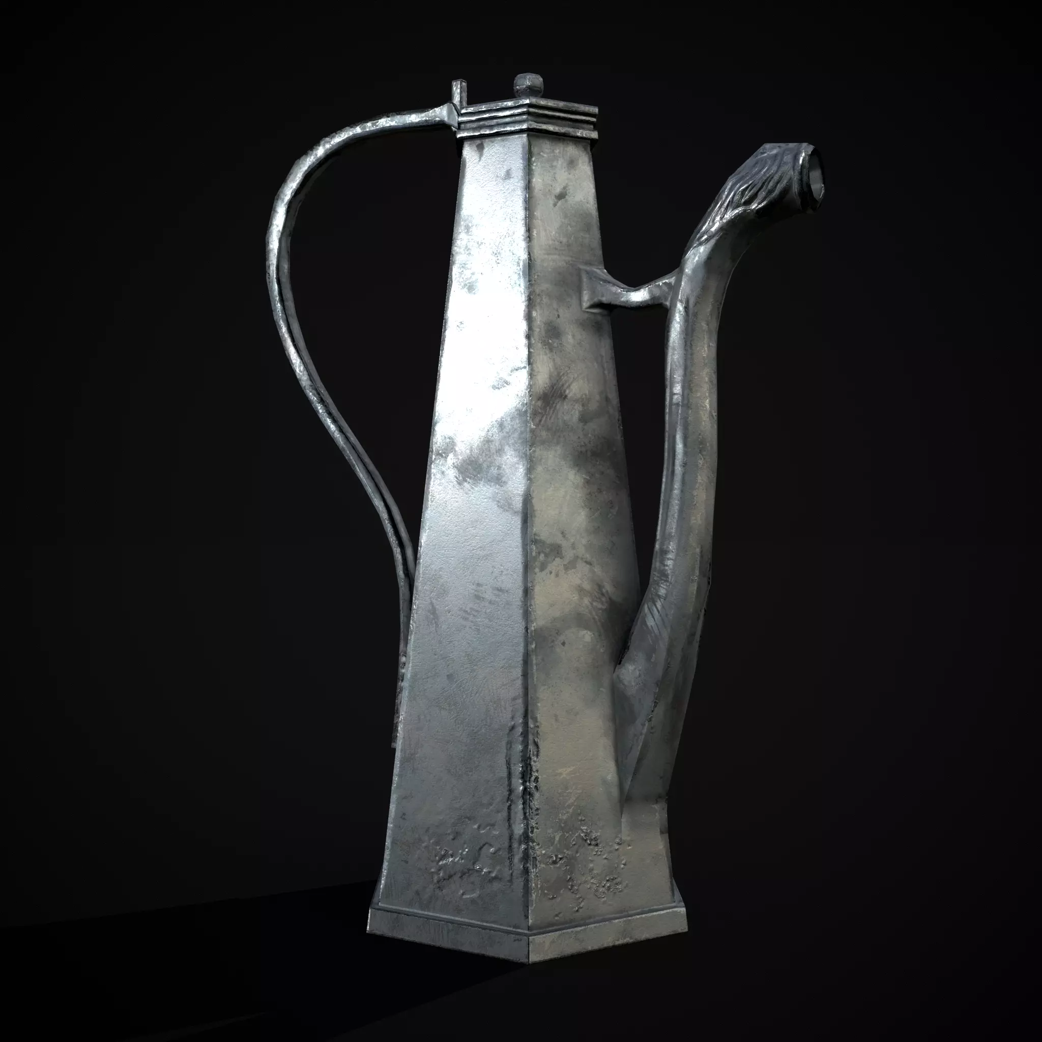 Pewter Wine Pitcher Low-poly 3D model