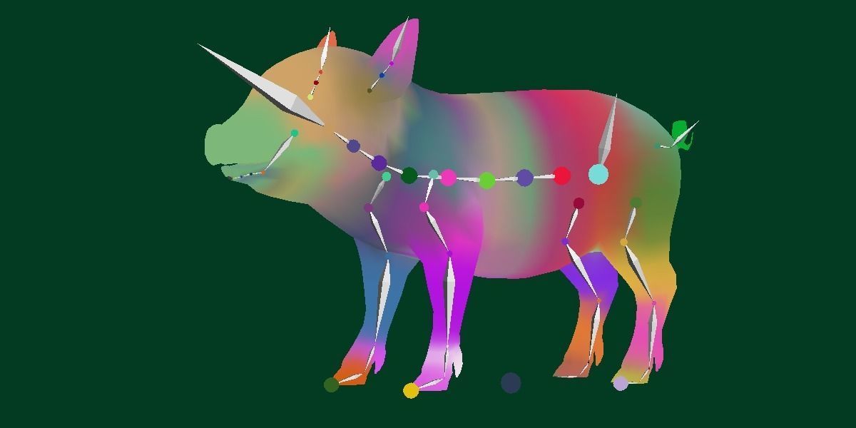 Miniature  Pig Animal Low-poly 3D model_19