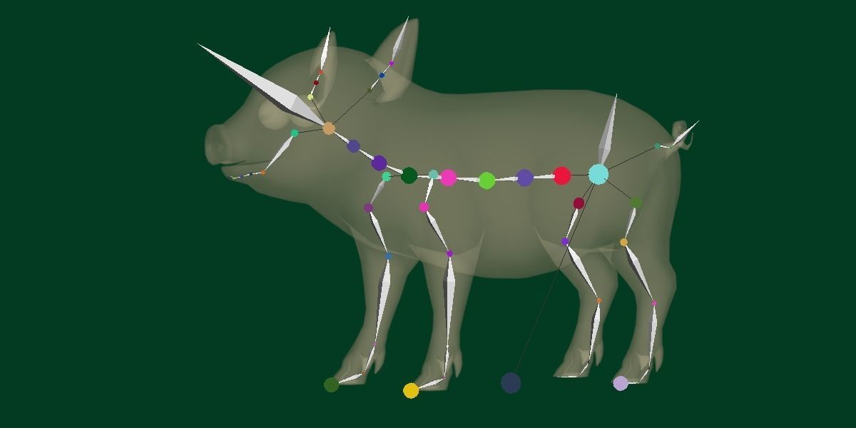 Miniature  Pig Animal Low-poly 3D model_17