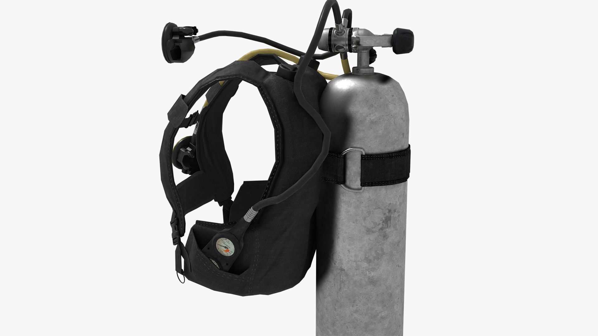 DIVING EQUIPMENT Low-poly 3D model_11
