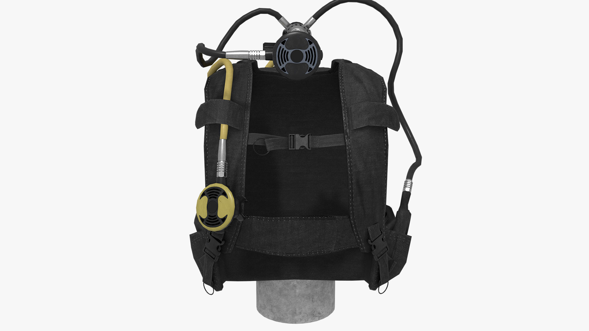 DIVING EQUIPMENT Low-poly 3D model_3