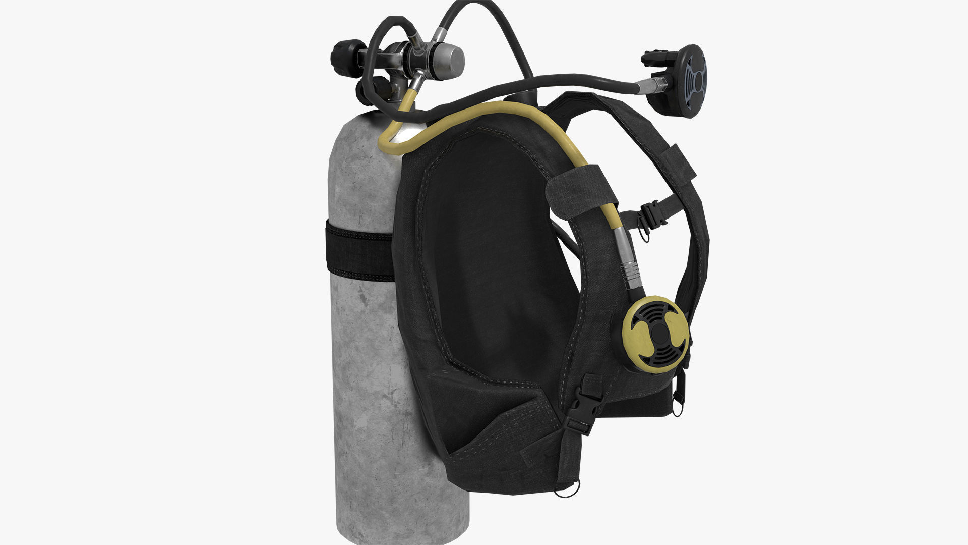 DIVING EQUIPMENT Low-poly 3D model_5