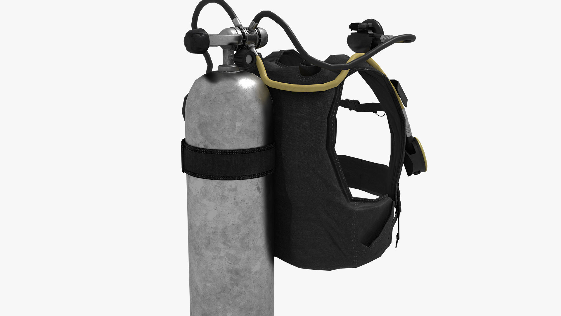 DIVING EQUIPMENT Low-poly 3D model_7