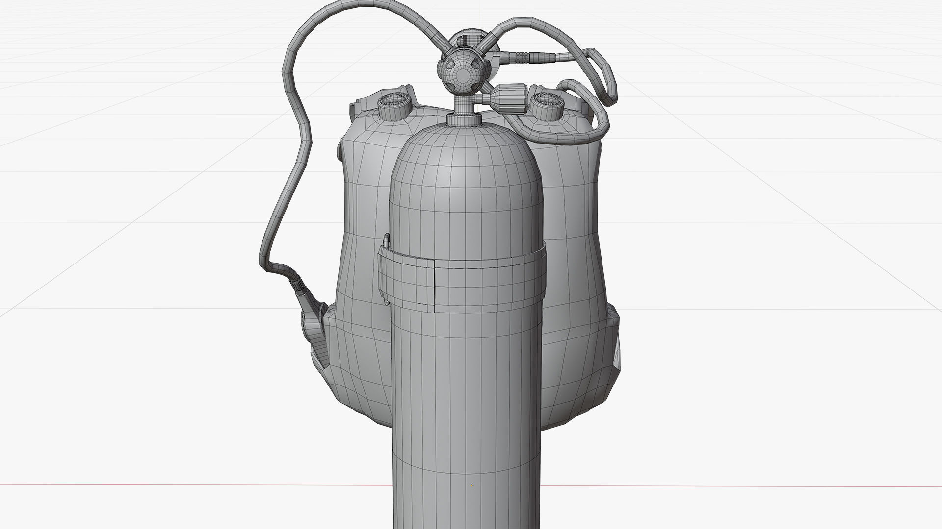 DIVING EQUIPMENT Low-poly 3D model_10