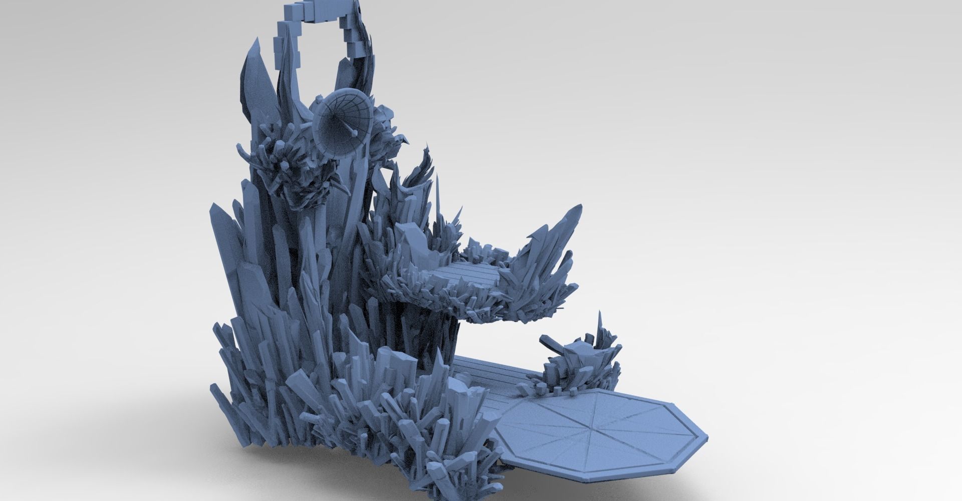 Crystal cliff walkway extended 3D model_1