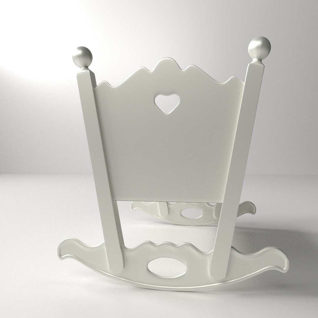 Baby Cradle 3D model_4