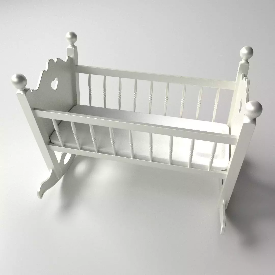 Baby Cradle 3D model_0
