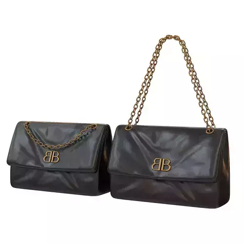 Balenciaga Monaco Medium Chain Bag Black Low-poly 3D model