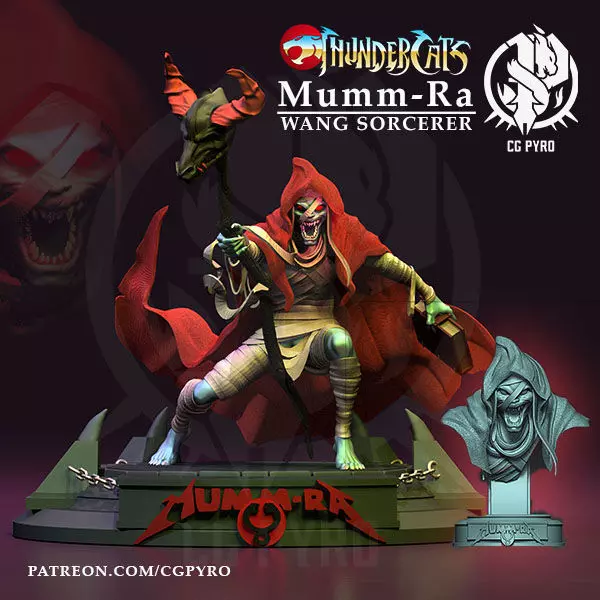 Mumm-Ra Wang sorcerer from Thundercats STL 3d printing 3D print model