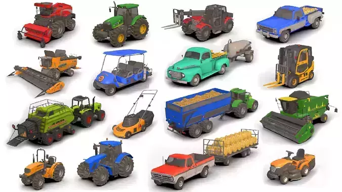 3D model Farm Vehicle Pack