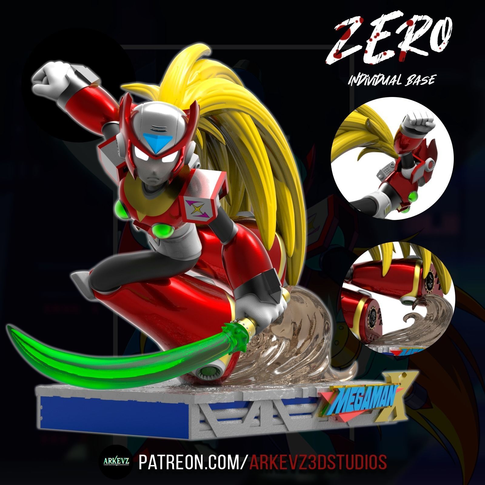 Zero - Megaman X 3D print model_1