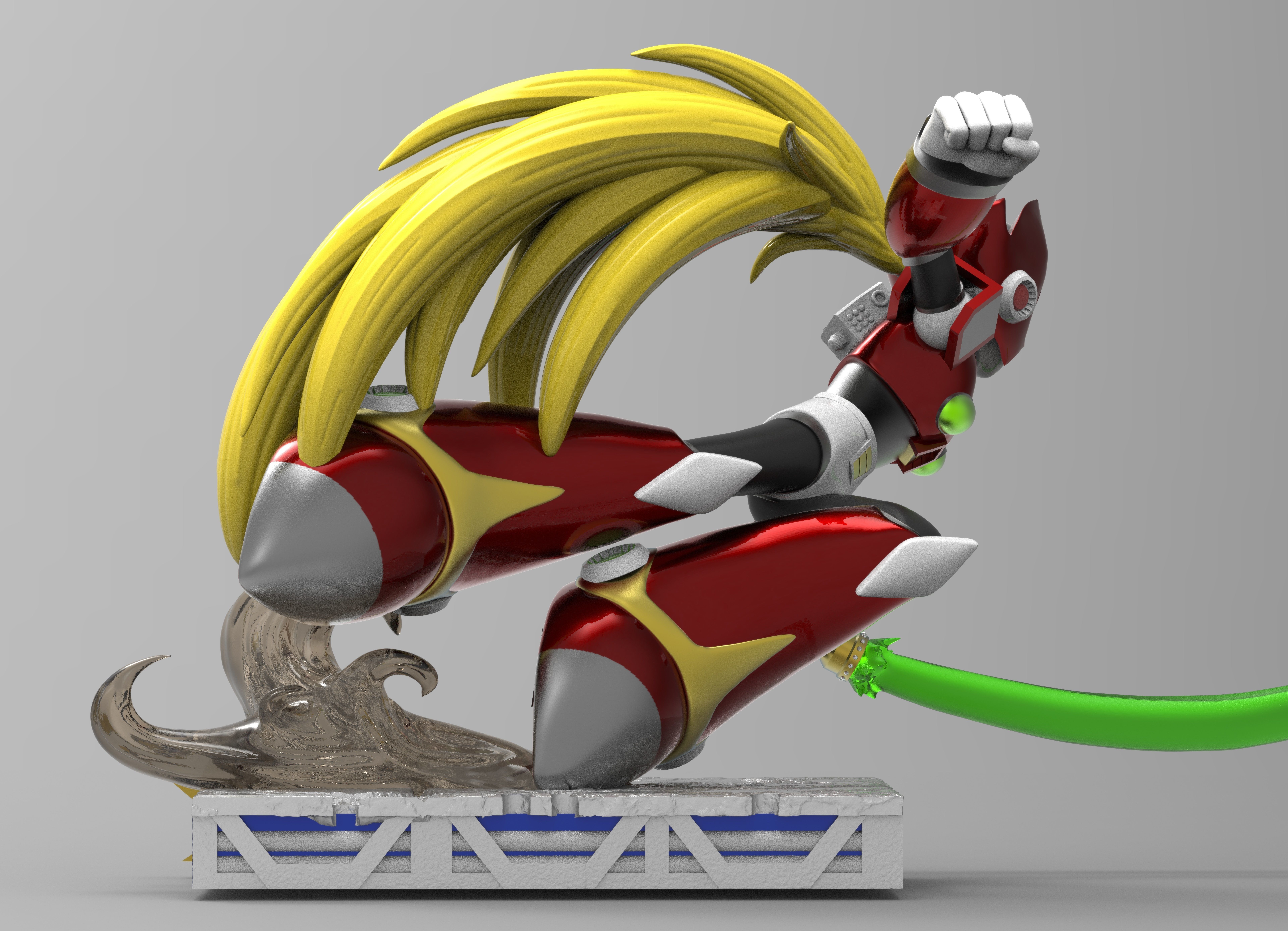Zero - Megaman X 3D print model_3