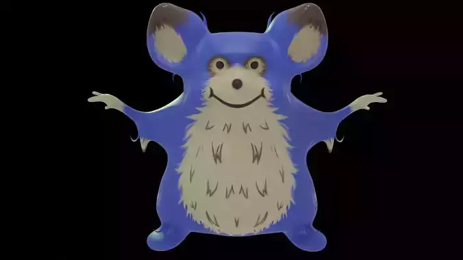 Blue monkey toon style 1 