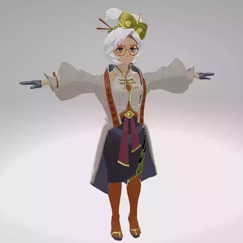The Legend of Zelda Tears of the Kingdom - Purah Low-poly 3D model