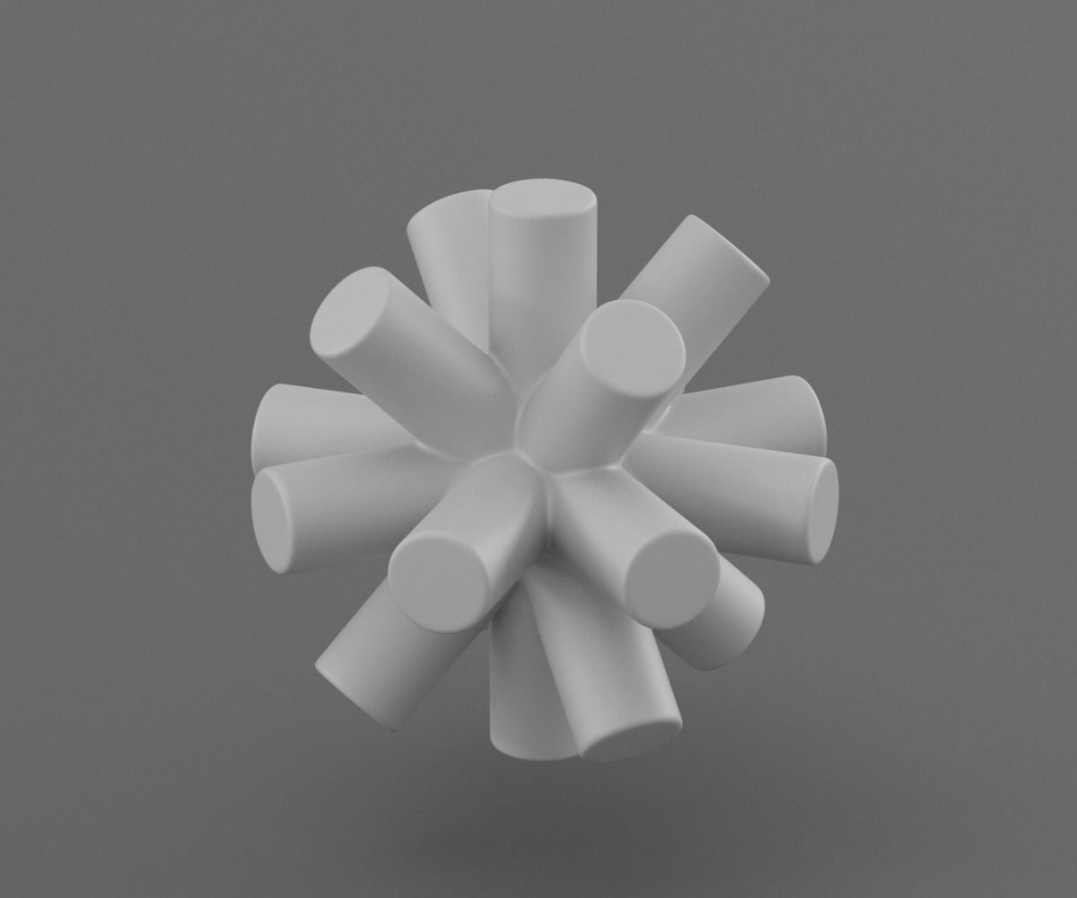 Pack 16 Abstract Geometric Shapes Primitive Doodads Low-poly 3D model_8