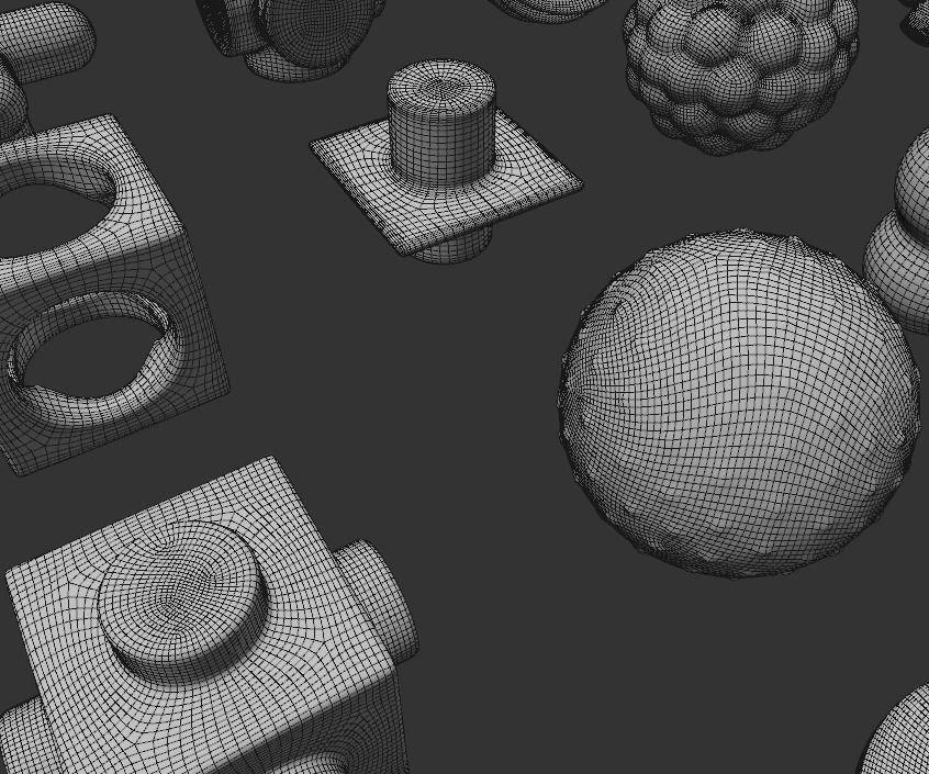 Pack 16 Abstract Geometric Shapes Primitive Doodads Low-poly 3D model_17