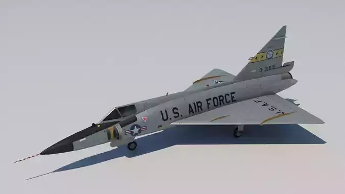 Convair F102 Delta Dart Low Poly Static
