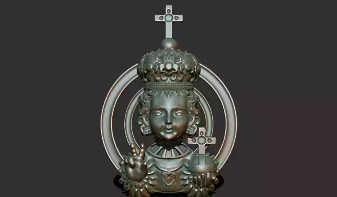 sto nino de cebu face 3D print model