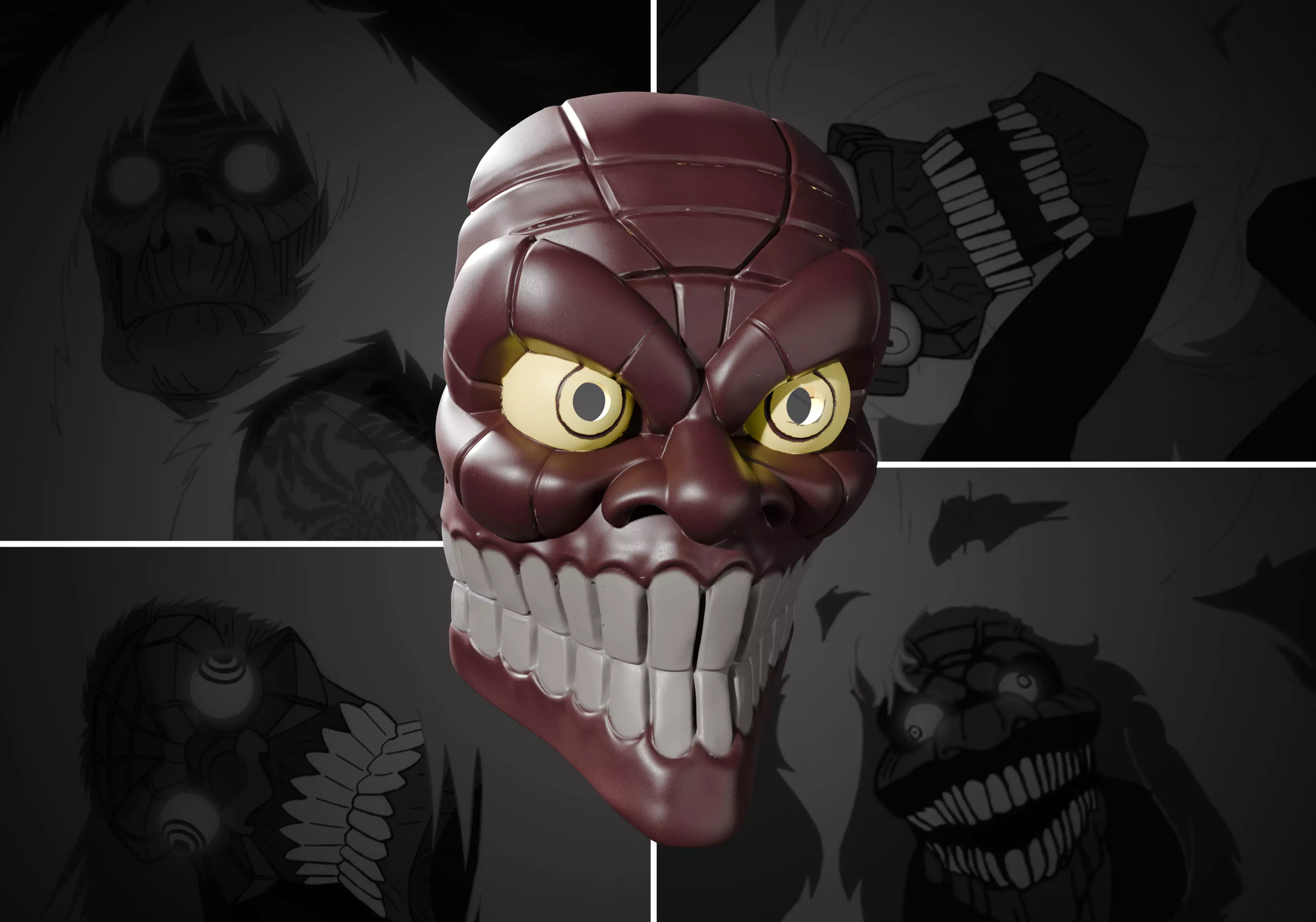 Turbo Granny Okarun first phase mask 3D print model