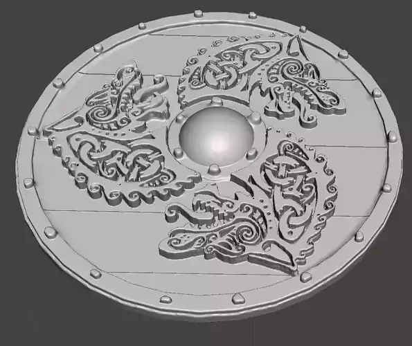 Fenrir Viking Shield 3D print model