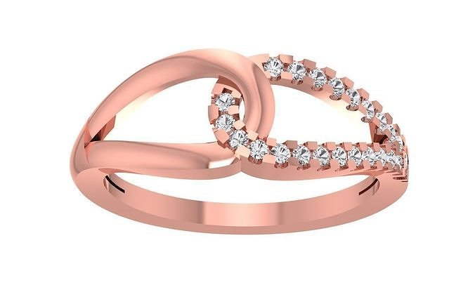 Women Wedding Engagement Bridal Split Shank Ring 3D print model