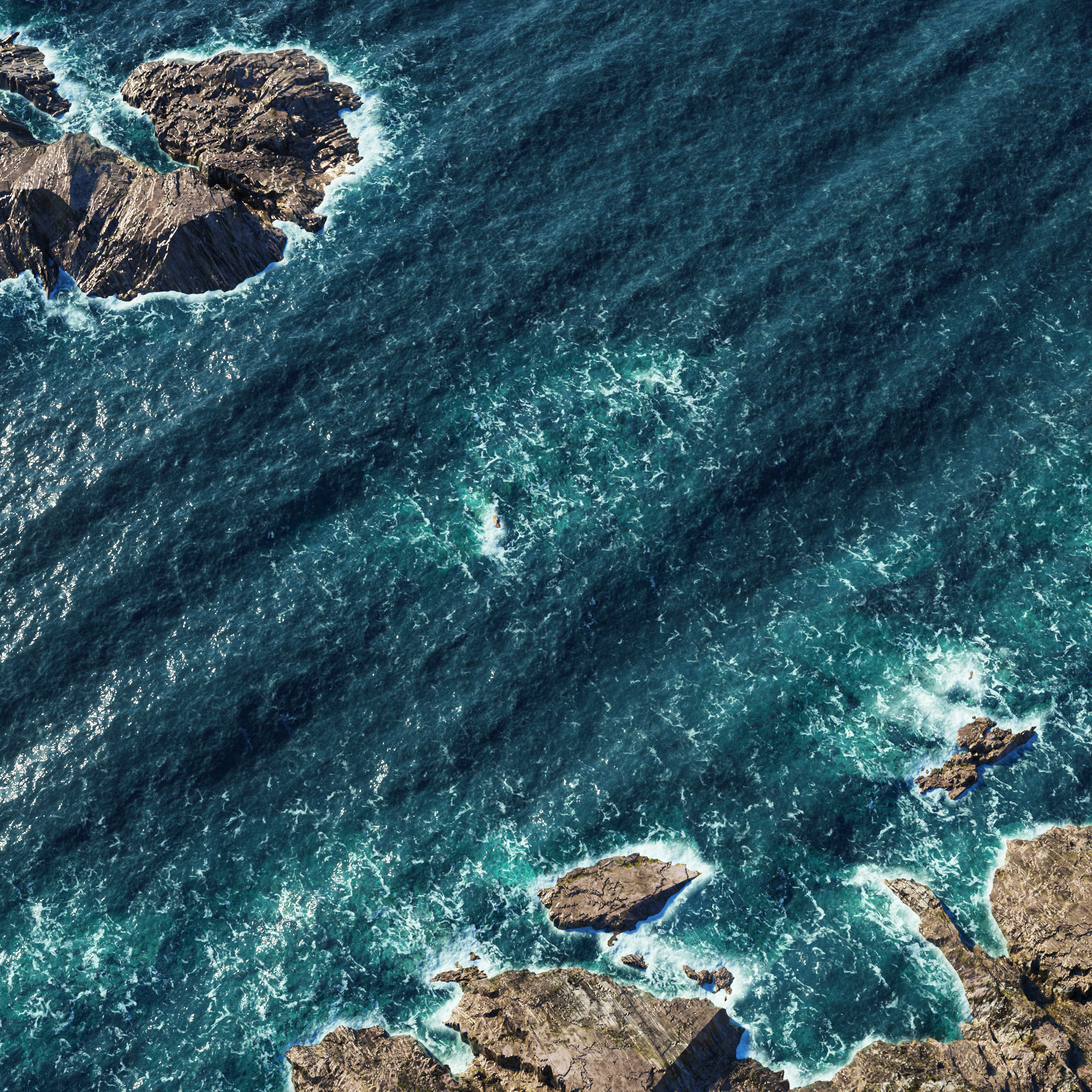 Rocky Shore Line 3D model_4