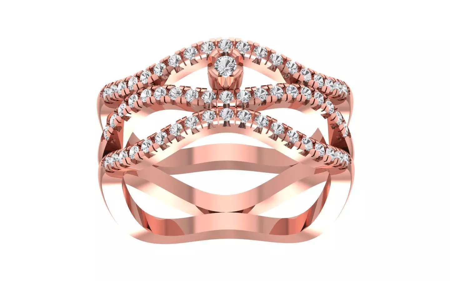 Women Wedding Engagement Bridal Ring 3D print model