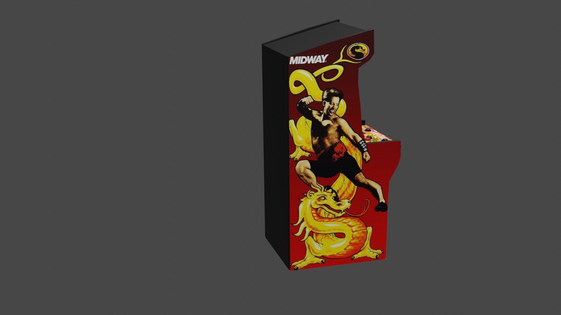Mortal Kombat 1 Arcade Game 3D model_2
