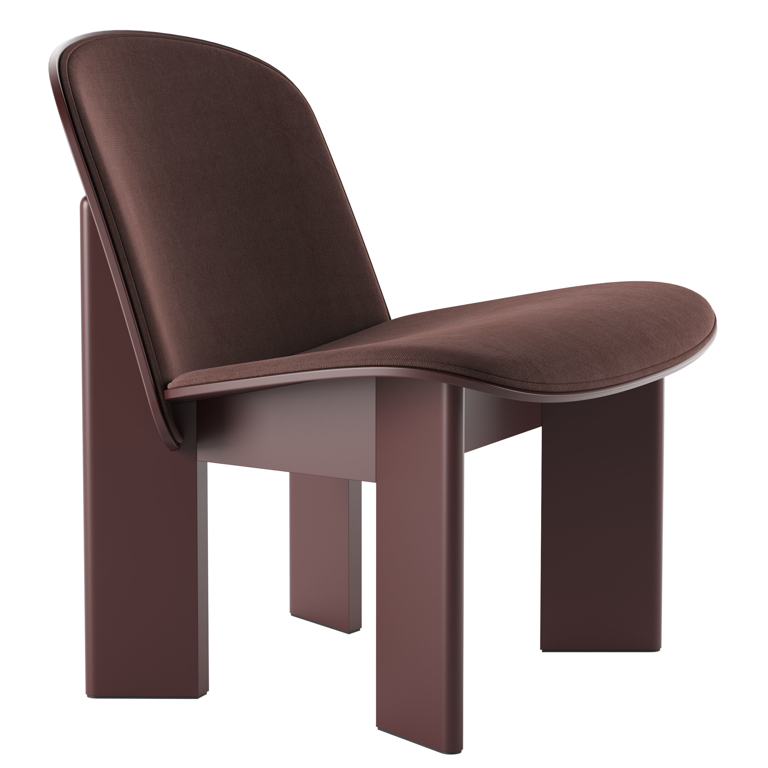 Chisel Lounge Chair By Hay 3D model_3