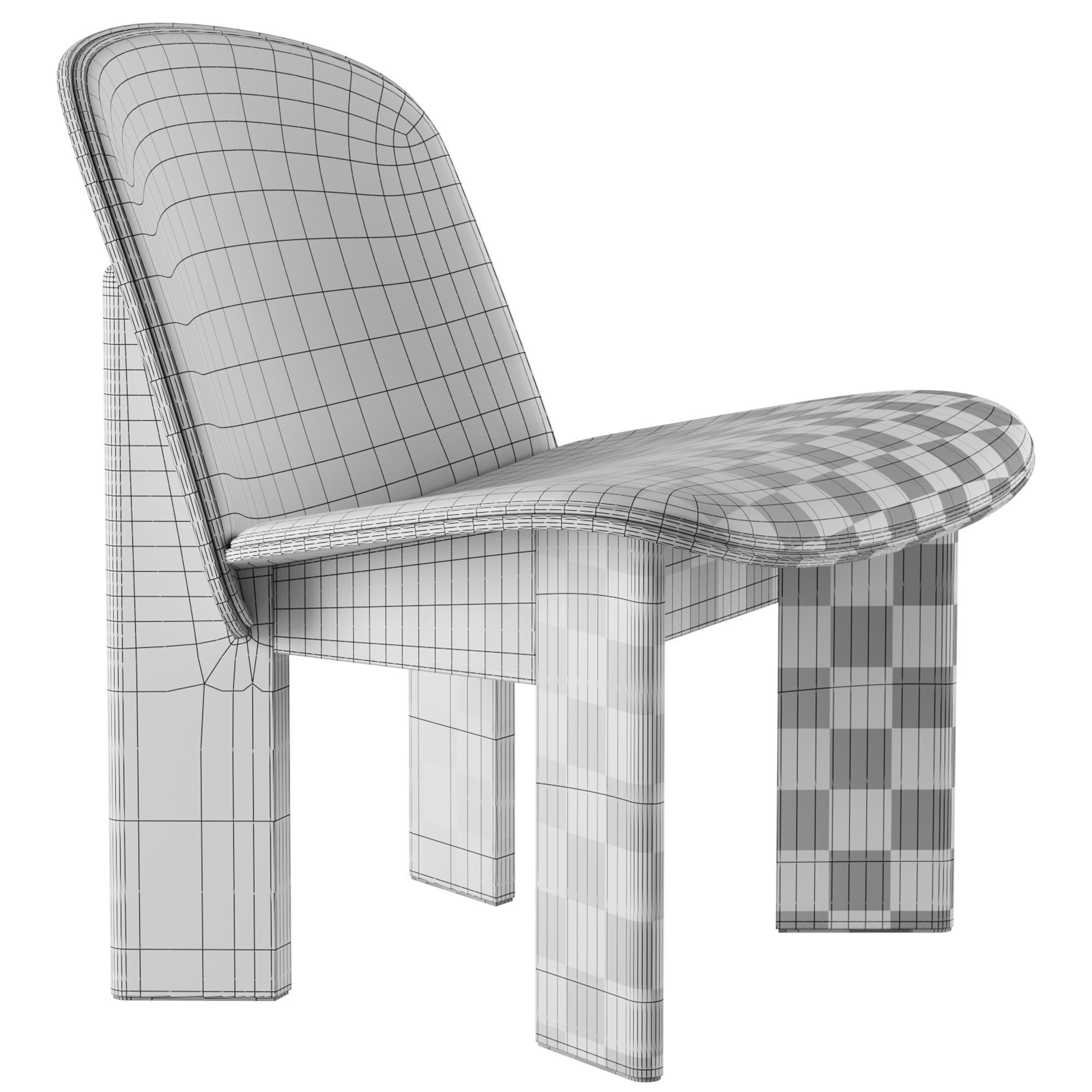 Chisel Lounge Chair By Hay 3D model_14