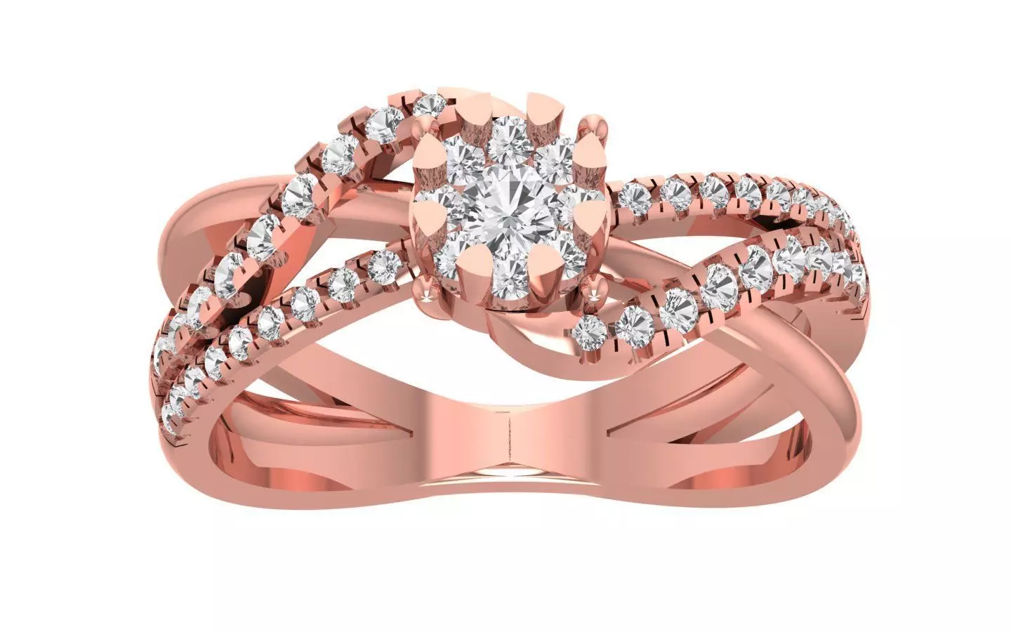 Women Wedding Engagement Bridal Ring 3D print model