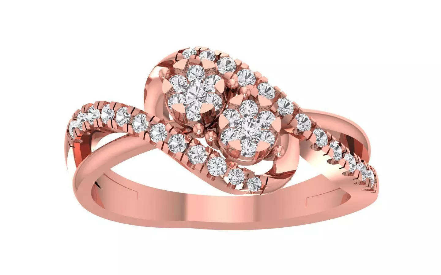Women Wedding Engagement Bridal Ring 3D print model