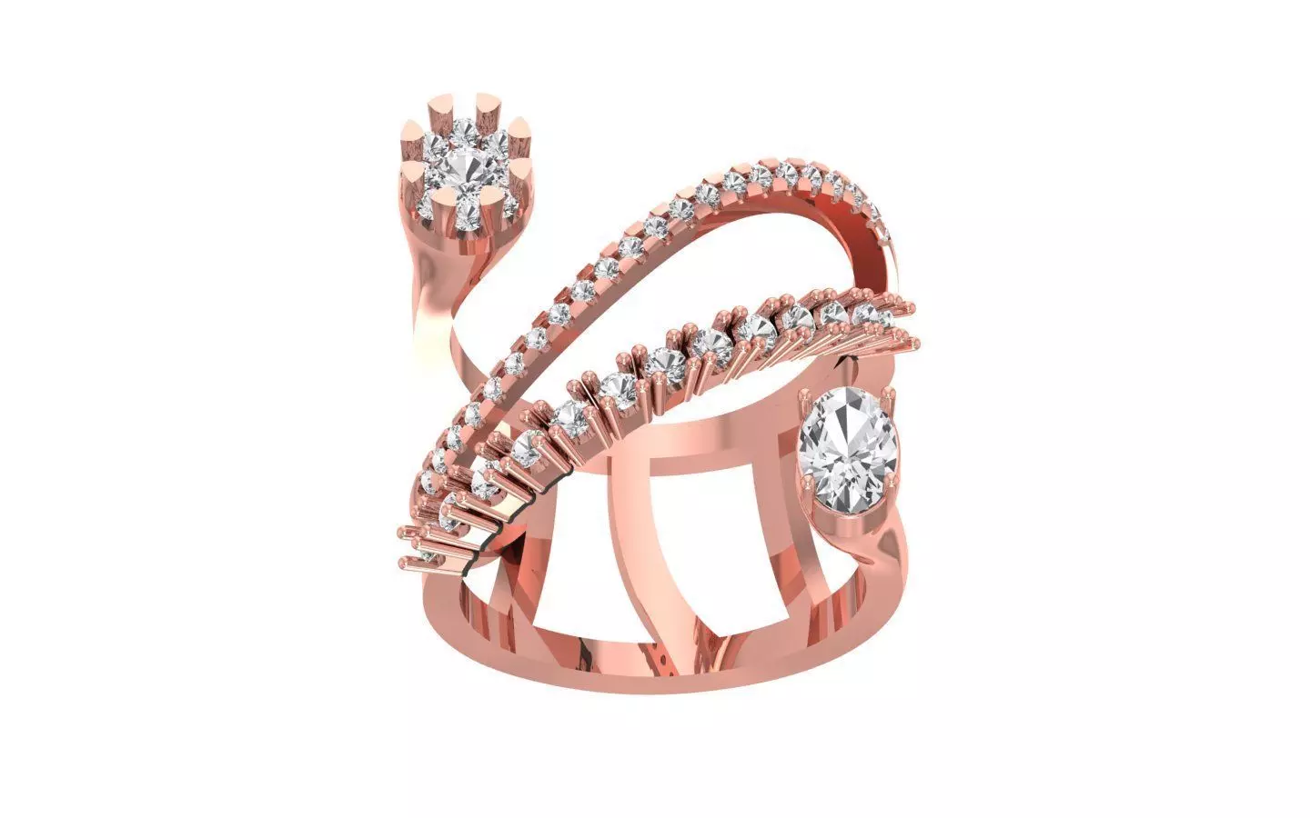 Women Wedding Engagement Bridal Ring 3D print model