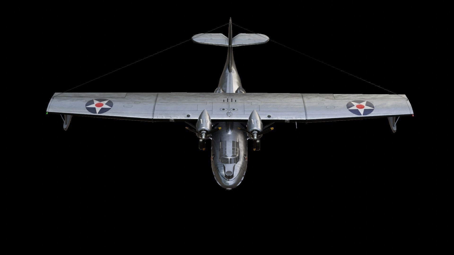 Consolidated PBY Catalina  Low-poly 3D model_4