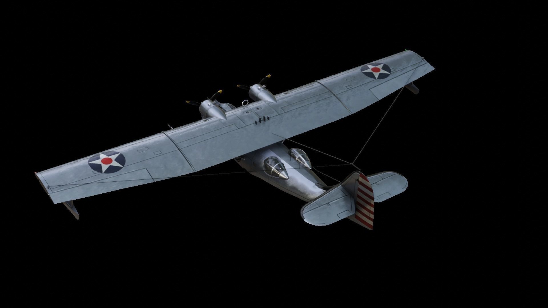 Consolidated PBY Catalina  Low-poly 3D model_3